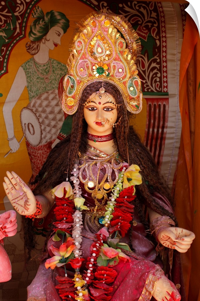 Hindu goddess, Goverdan, Uttar Pradesh, India, Asia.