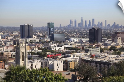 Hollywood and downtown skyline, Los Angeles, California