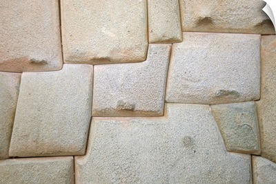 Interlocking Inca stonework in granite, Cuzco, Peru