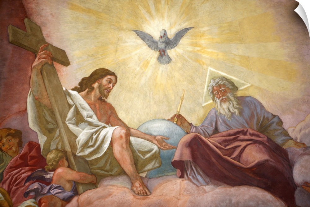 Jesus, God and the Holy Spirit, Franciscan Church of Vienna, Vienna, Austria, Europe