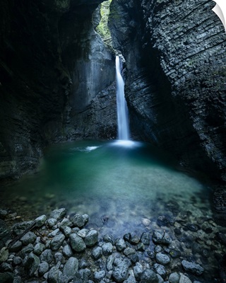 Kobarid Waterfall, Caporetto, Gorizia, Triglav National Park, Upper Carniola, Slovenia