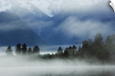 Lake Matheson in early morning mist, South Island, New Zealand, Pacific