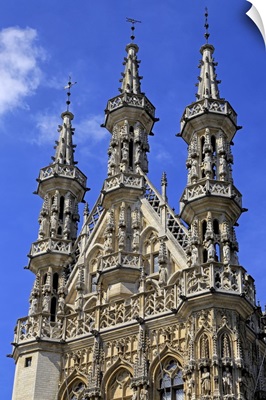 Late Gothic Town Hall at Grote Markt Square, Leuven, Brabant, Belgium