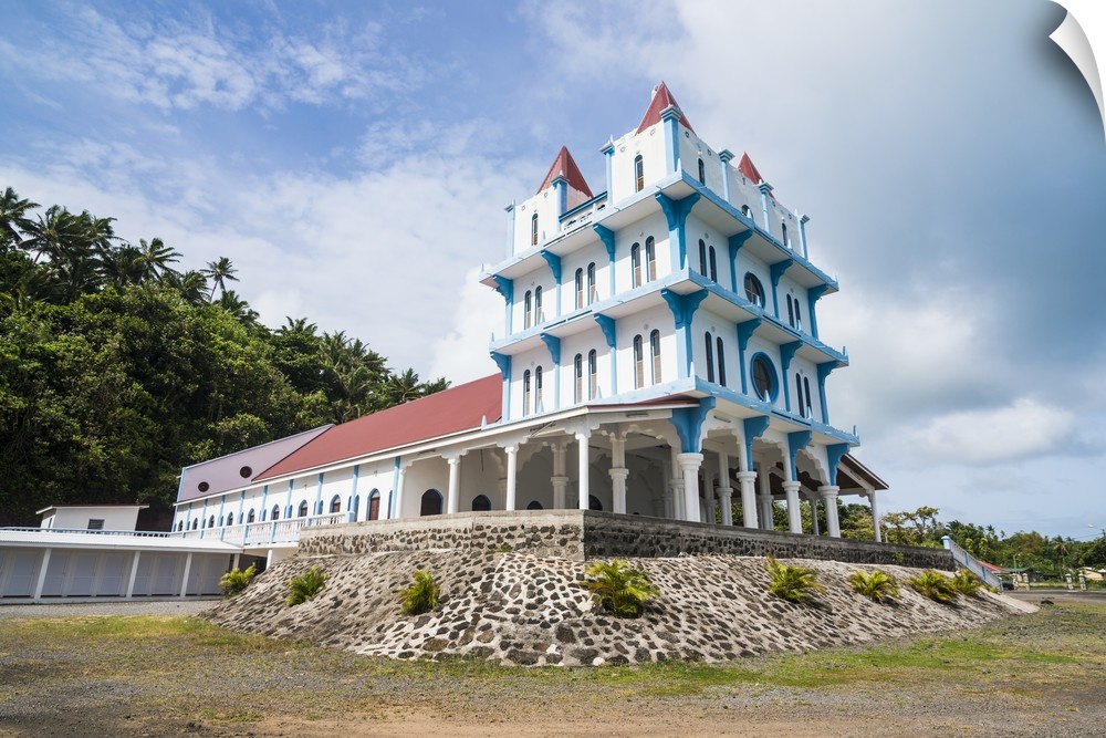 Lausikula church, Wallis, Wallis and Futuna, South Pacific, Pacific