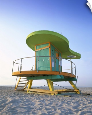 Lifeguard hut in art deco style, Miami Beach, Miami, Florida