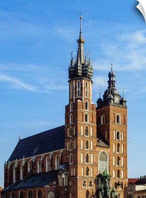 Main Market Square, St. Mary Basilica, Cracow, Lesser Poland Voivodeship, Poland