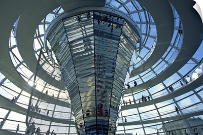 Modern glass building, Reichstag, Berlin, Germany, Europe