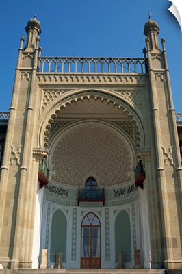 Moorish entrance to the Alupka Palace in Yalta, Ukraine, Europe