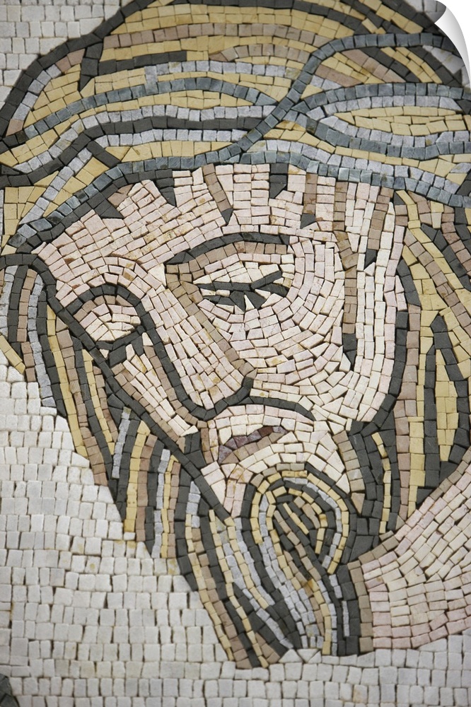 Mosaic in Maronite church, Lome, Togo, West Africa, Africa.