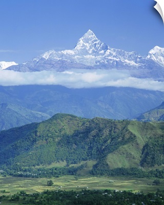 Mt Machhapuchhare (Machapuchare) (Fish Tail), the Himalayas, Nepal