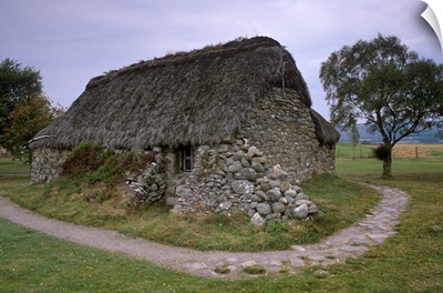 Old Leanach Cottage, Culloden battlefield, Highland region, Scotland, UK