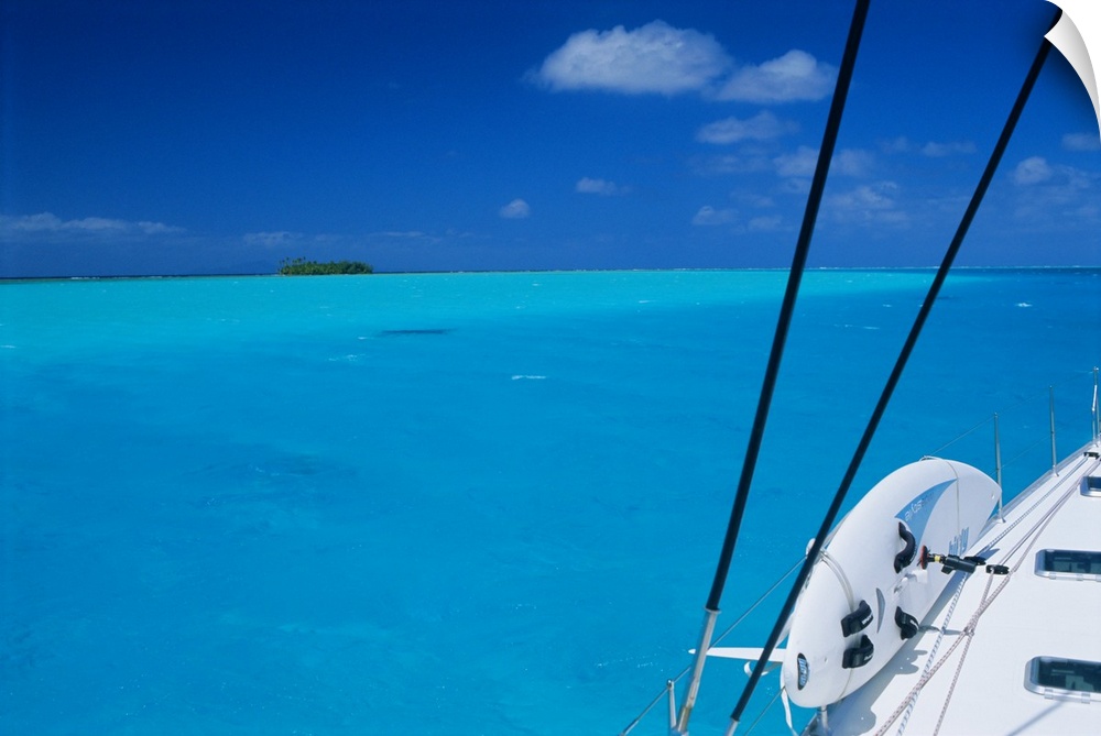 On board 'Milena I', Lagoon 570, Society Islands archipelago, French Polynesia, Pacific
