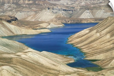 One of the crater lakes at Band-E-Amir, Afghanistan, Asia