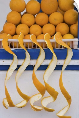 Orange juice stall, Essaouira, Morocco, Africa