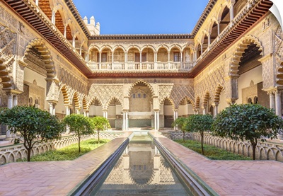 Patio De Las Doncellas, Real Alcazar, Seville, Andalusia, Spain