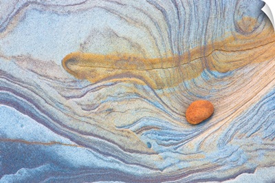 Patterns created by sea erosion on rocks, Northumberland England, UK