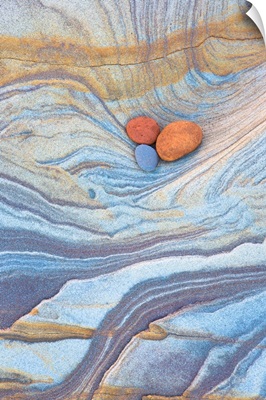 Patterns created by sea erosion on rocks, Northumberland England, UK
