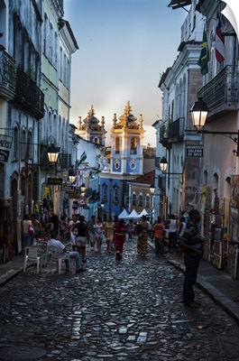 Pedestrian zone in the Pelourinho, Salvador da Bahia, Bahia, Brazil