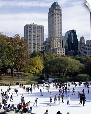 People skating in Central Park, Manhattan, New York City, New York