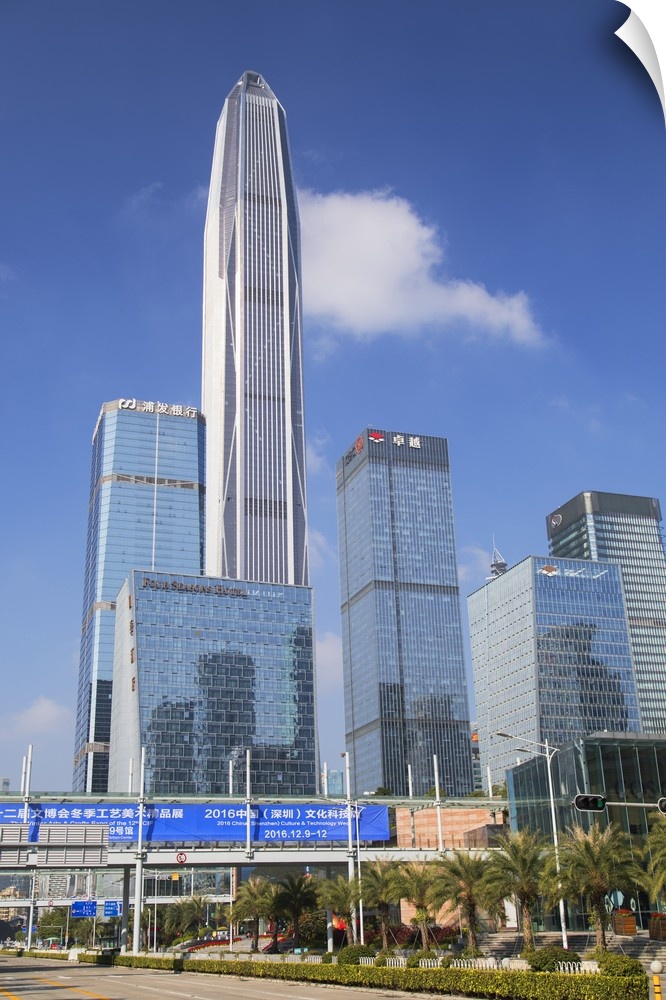 Ping An International Finance Centre, world's fourth tallest building in 2017 at 600m, Futian, Shenzhen, Guangdong, China