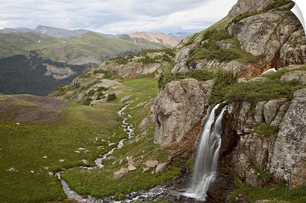 Porphyry Basin and Waterfall, San Juan National Forest, Colorado