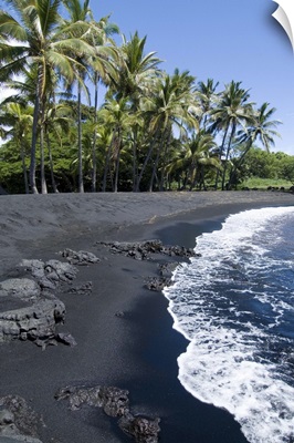 Punaluu Black Sand Beach, Island of Hawaii (Big Island), Hawaii, USA
