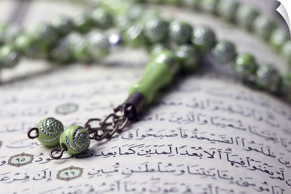 Quran and Tasbih (prayer beads), Haute-Savoie, France, Europe.