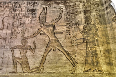 Ramses II, Reliefs, Temple Of Hathor And Nefertari, Abu Simbel, Nubia, Egypt, Africa