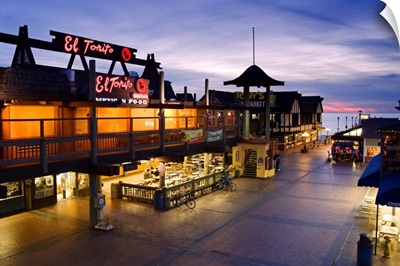 Restaurant on pier, Redondo Beach, California