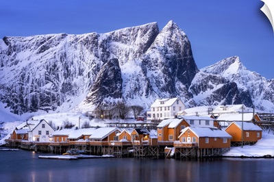 Rorbuer Huts, Rorbu, Sakrisoy, Moskenesoy, Lofoten Islands, Nordland, Norway
