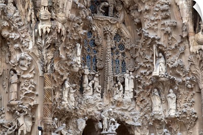 Sagrada Familia Cathedral by Gaudi, Barcelona, Catalunya (Catalonia) (Cataluna), Spain