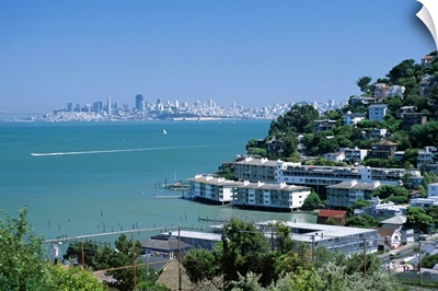 San Francisco city skyline in the distance, California
