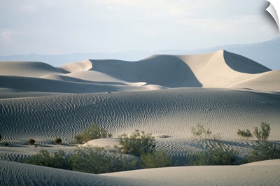 Sand dunes on valley floor, Death Valley, California, USA