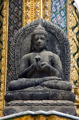 Seated Buddha statue, Wat Phra Kaeo Complex (Grand Palace Complex), Bangkok, Thailand