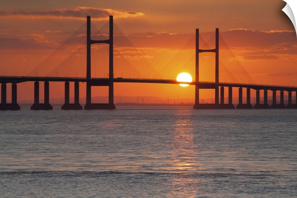 Second Severn Crossing Bridge over the River Severn, southeast Wales, Wales, United Kingdom, Europe