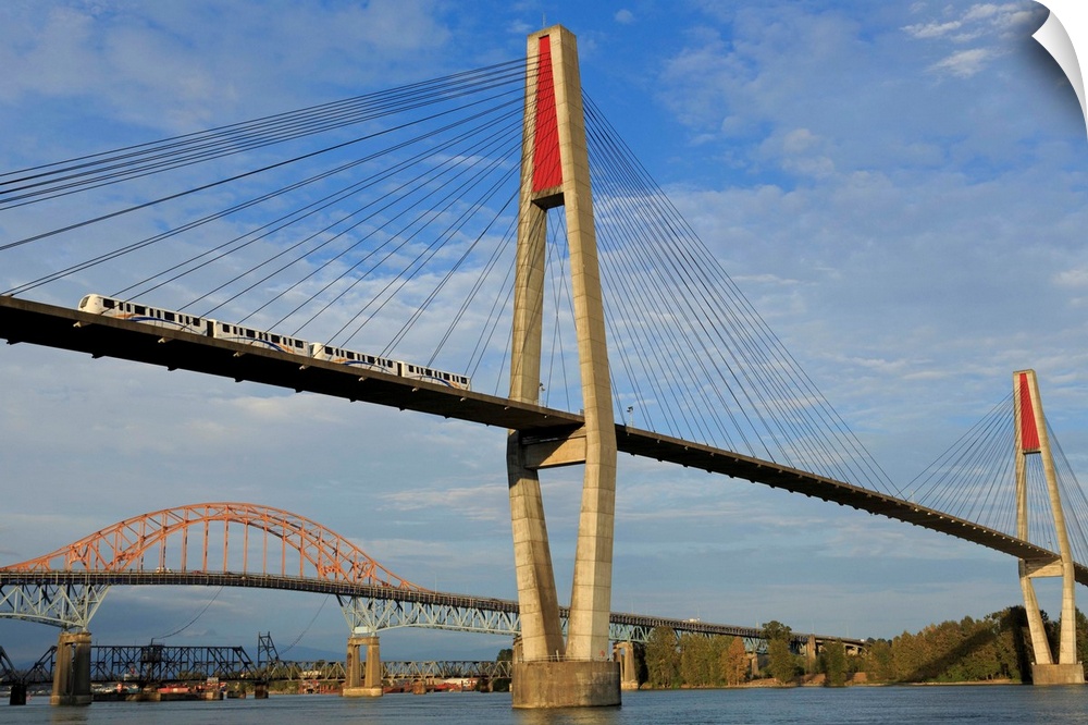 Skytrain Bridge, New Westminster, Vancouver Region, British Columbia, Canada, North America