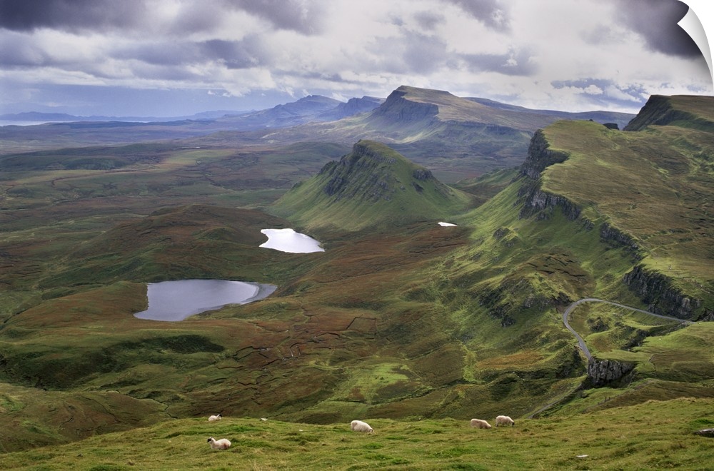 Slopes of the Quiraing, a geological wonder, Isle of Skye, Scotland, UK