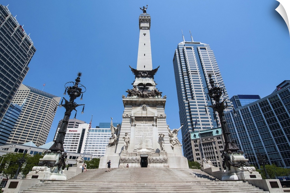 Soldiers' and Sailors' Monument, Indianapolis, Indiana, United States of America, North America.