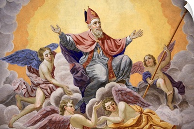 St. Nicolas Ascends To Heaven, Bishop Of Myra, Haute-Savoie, France, Europe