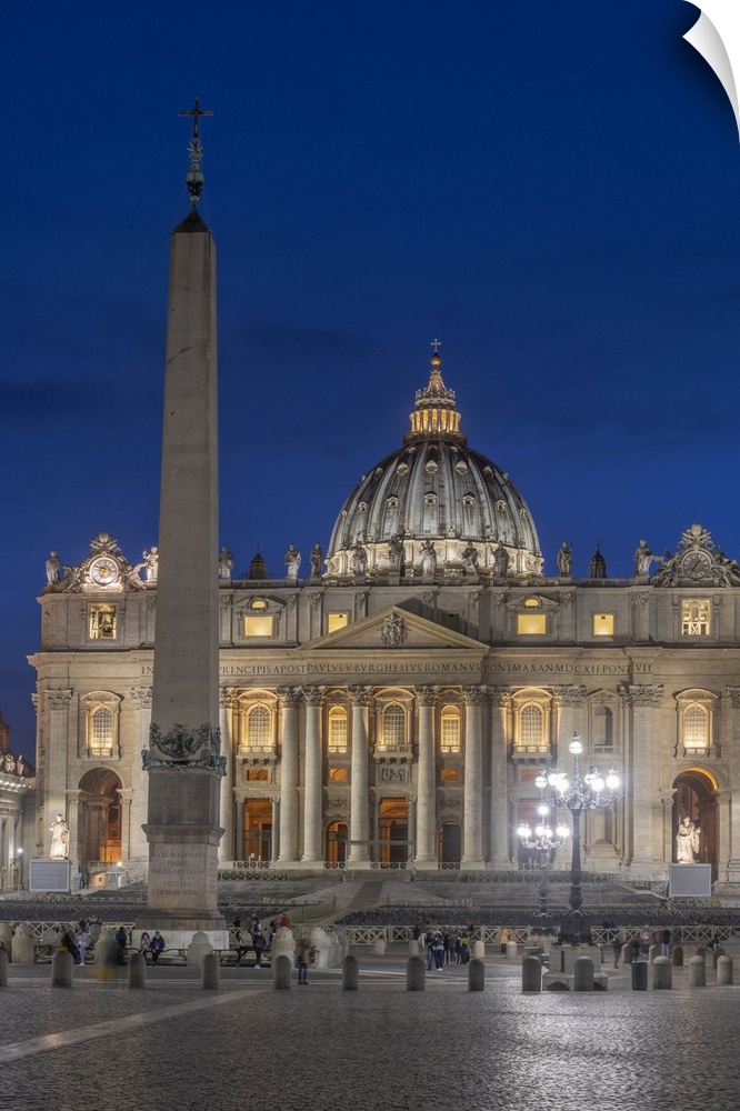St, Peter's Square, St. Peter's Basilica, UNESCO World Heritage Site, The Vatican, Rome, Lazio, Italy, Europe