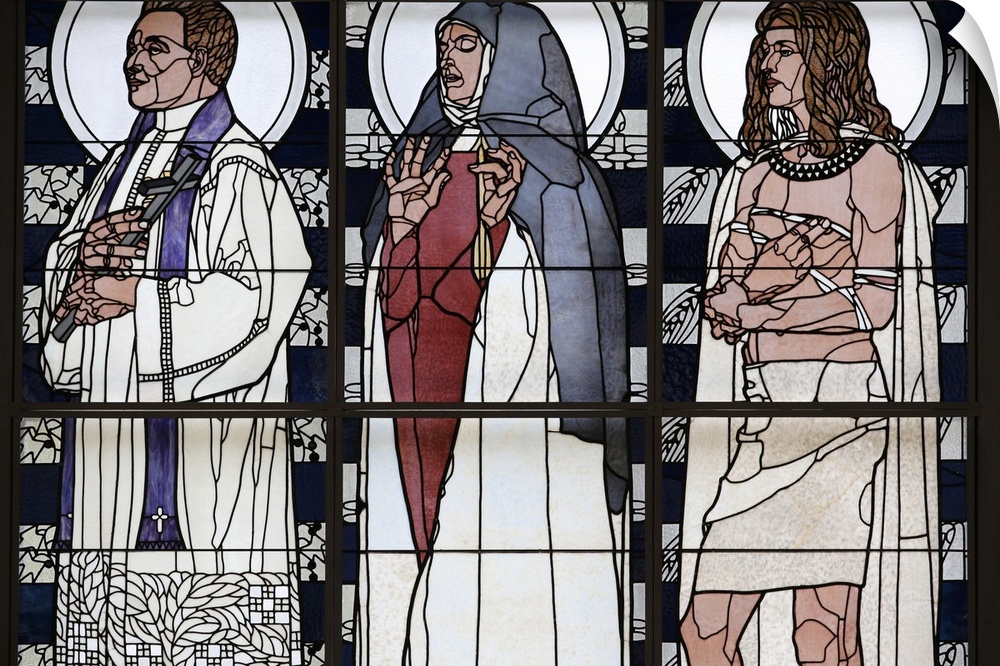 Stained glass by Koloman Moser, Am Steinhof church (Church Leopold), Vienna, Austria, Europe.