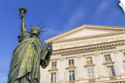 Statue Of Liberty Replica, Nice, Alpes Maritimes, Cote d'Azur, Provence, France