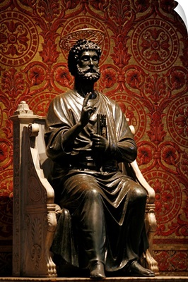 Statue of St. Peter in St. Peter's Basilica, Vatican, Rome, Lazio, Italy