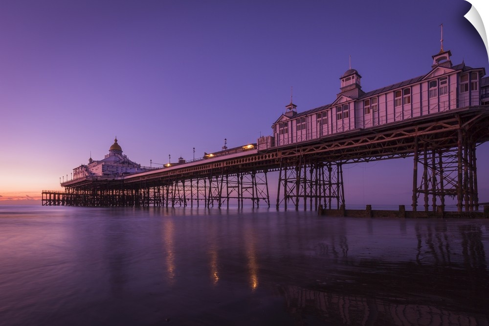 Sunrise at Eastbourne Pier, Eastbourne, East Sussex, England, United Kingdom, Europe