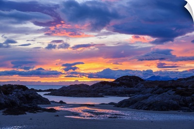 Sunset Over Ardtoe Bay, Ardnamurchan Peninsula, Lochaber, Highlands, Scotland