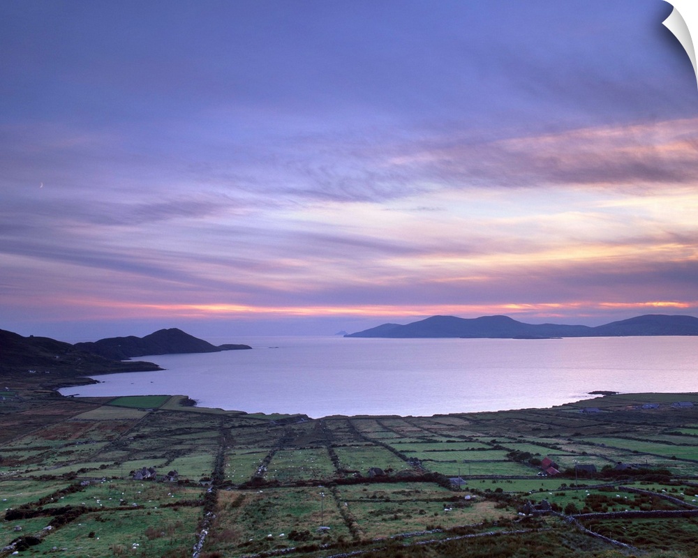 Sunset over Ballinskelligs Bay, County Kerry, Munster, Republic of Ireland