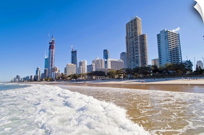 Surfers Paradise beach and high rise buildings, the Gold Coast, Queensland, Australia