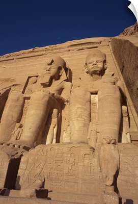 Temple of Re-Herakhte for pharaoh Ramses II, Abu Simbel, Nubia, Egypt, Africa