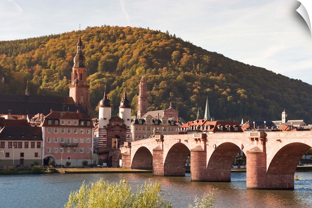The Alte Brucke (Old Bridge) in Old Town, Heidelberg, Baden-Wurttemberg, Germany