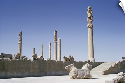 The Apadana (King's audience hall), Persepolis, Iran, Middle East